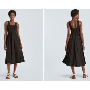 Everlane The Riviera Black Fit and Flare Midi Dress Size XS NWT
